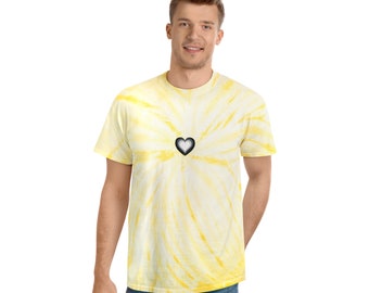 Grey Heart Novelty Logo, Unisex Tee 100% Cotton T-Shirt with Crew Neck