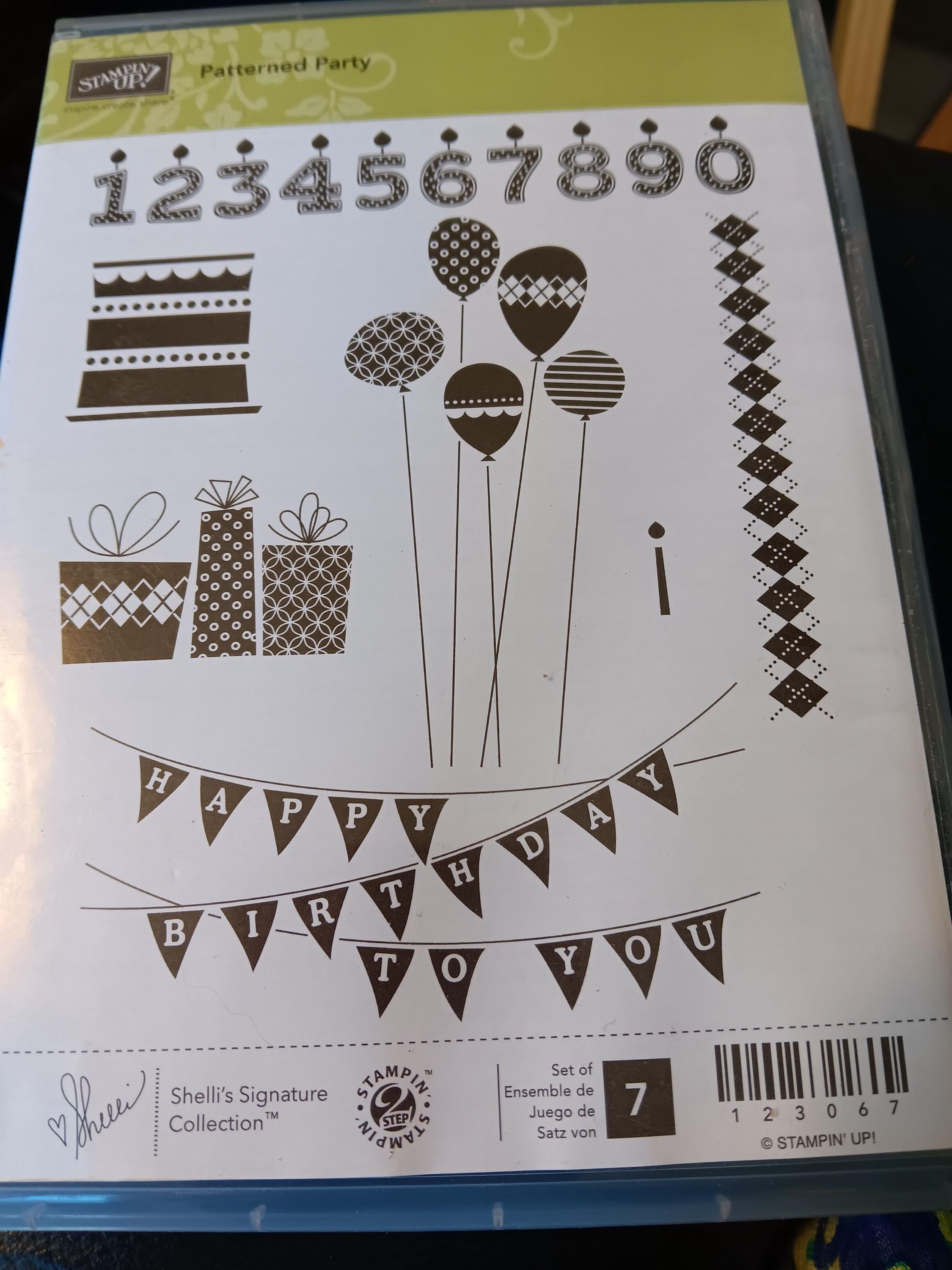 Patterned Party Stampin up Cling Stamp Box Set - Etsy