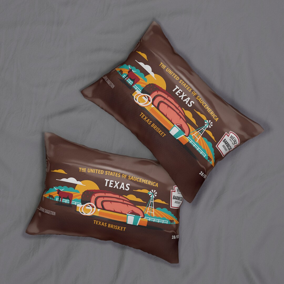 Texas Heinz Tomato Ketchup Pillow USA Culinary Pillow Etsy