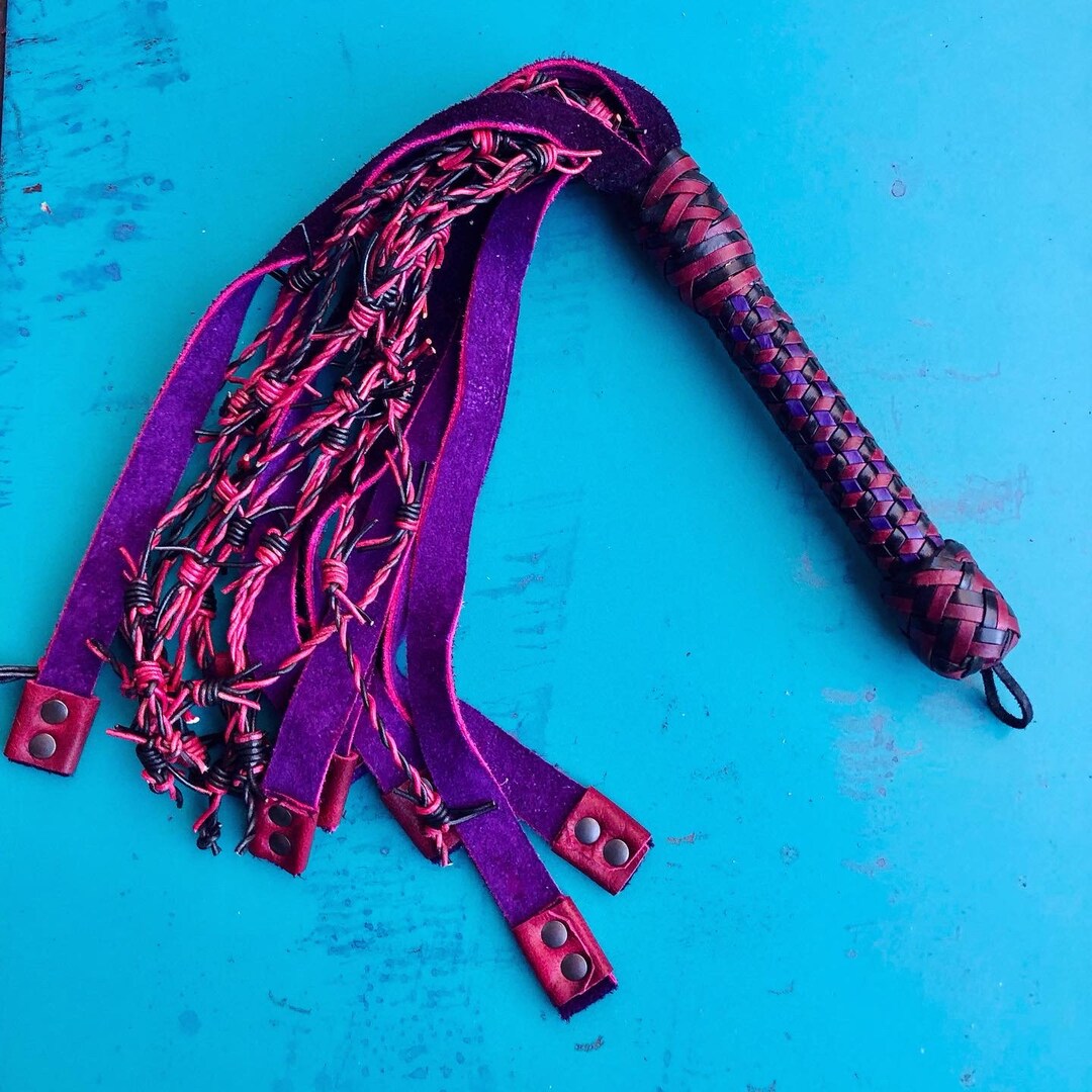 Sensual and Painful Leather Barbed Wire Floggers Etsy