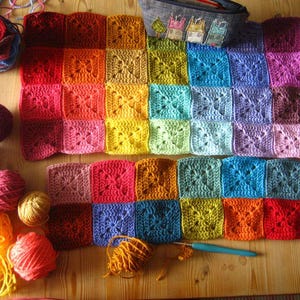 Solid Granny Square Pattern Crochet Pattern Easy Beginner Crochet Blanket Building Pattern Crochet Motif PDF Pattern