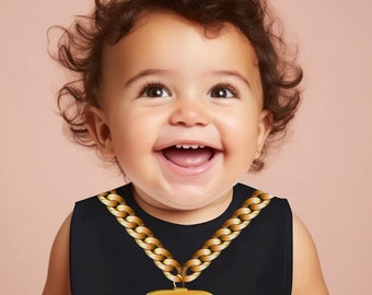 funny baby bib gift for baby shower gift funny baby shower present funny new baby gift bib funny bib gold chain bib funny gift for child