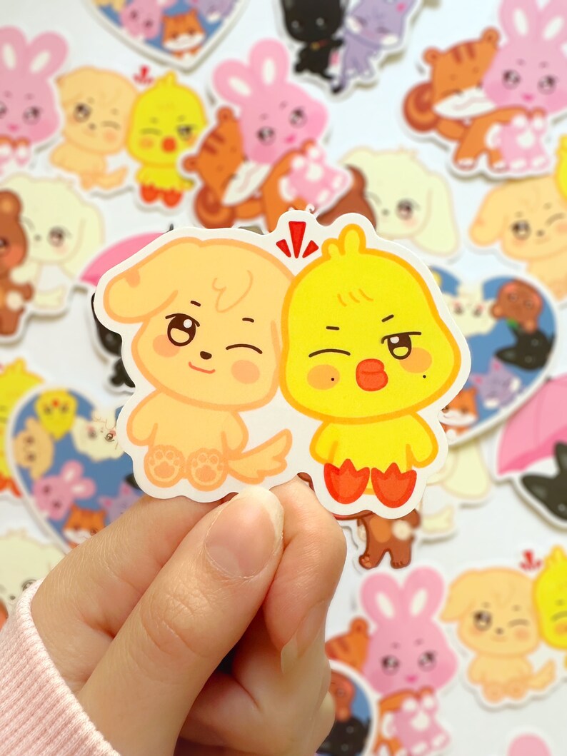 Ateez Unit Aniteez Stickers Cute Woosan, Matz, Yungi, Jongsang & OT8