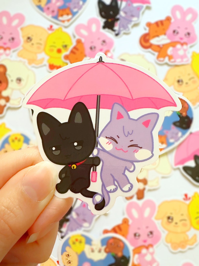 Ateez Unit Aniteez Stickers Cute Woosan, Matz, Yungi, Jongsang & OT8