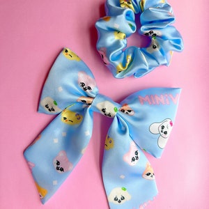 Minive Scrunchies and Clip On Hairbows - Handsewn Hair Accessories with Original Design - Gift For IVE Kpop Fan