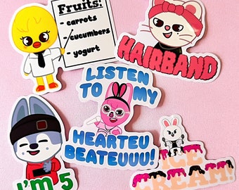 Stray Kids/Skzoo Meme Stickers - Funny Stickers Ft. Felix, Hyunjin, Bangchan, Lee Know & Changbin for Stay Kpop Fans