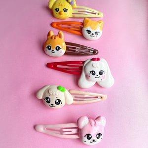Minive Hair Clips - Handmade Clay Charms On Colorful Barrettes - Gift For IVE Kpop Fan