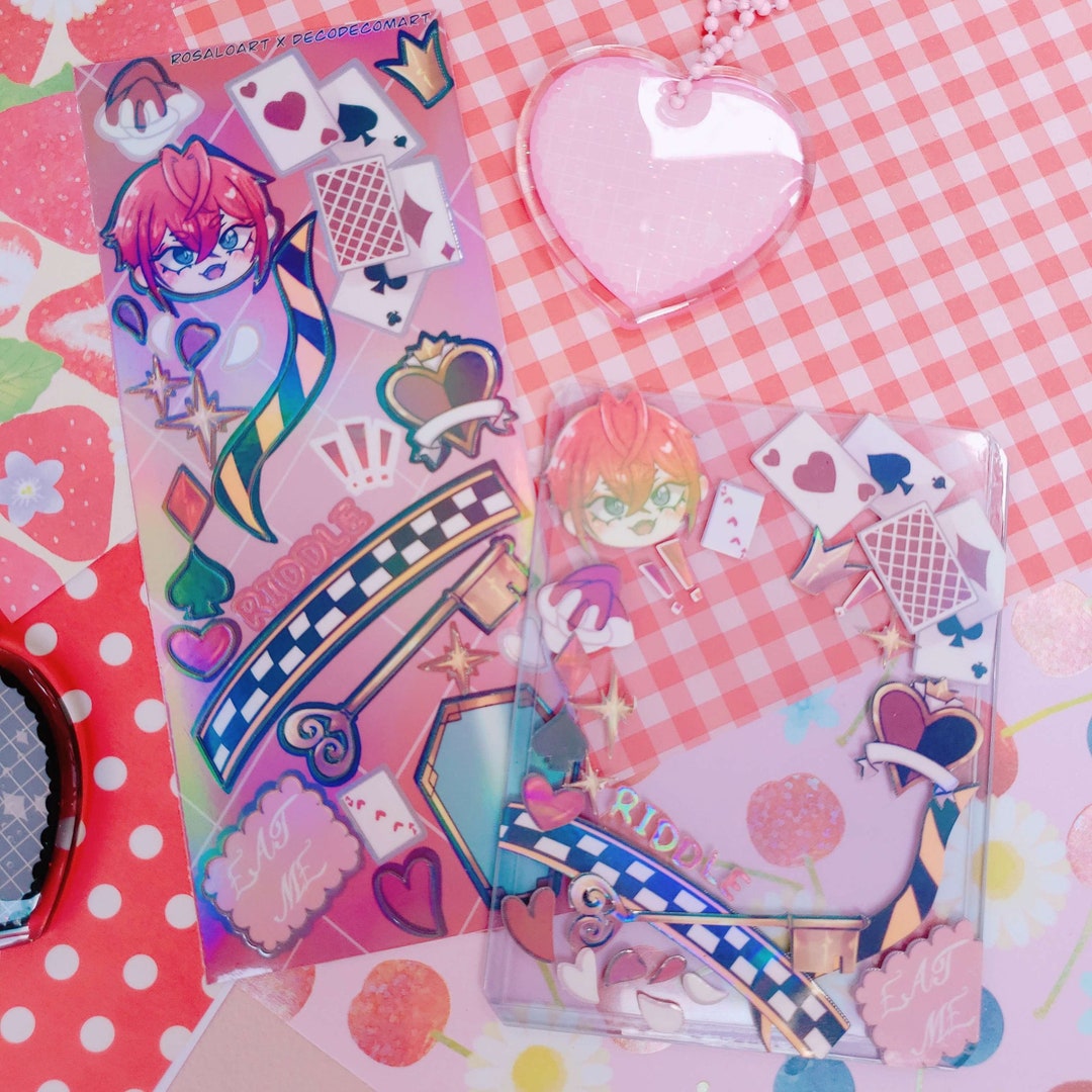 Riddle Rosehearts Heartslabyul Holographic Deco Sticker Sheet - Etsy