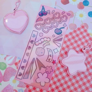 Sweet Sakura Pink Holographic Deco Sticker Sheet