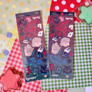 Lyney and Lynette | Honkai Star Rail |Holographic Deco Sticker Sheet