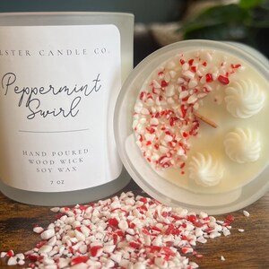 Peppermint Swirl Soy Wax Candle