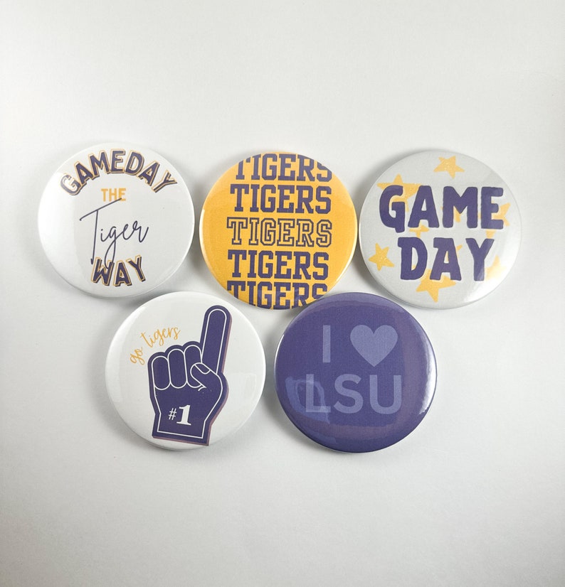 LSU Tigers Buttons - Etsy