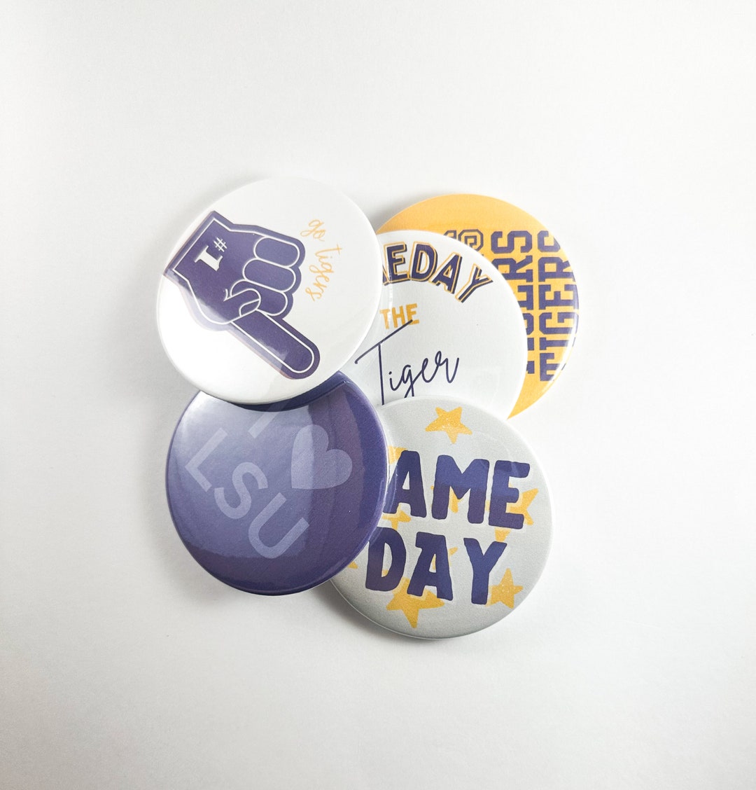 LSU Tigers Buttons - Etsy