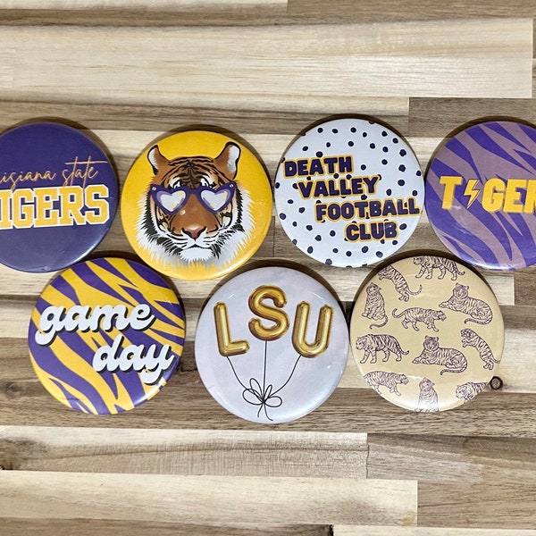 LSU Tigers Buttons