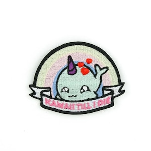 Kawaii Till I Die Embroidered Patch, Cute Iron-On/Sew-On Applique for Clothes