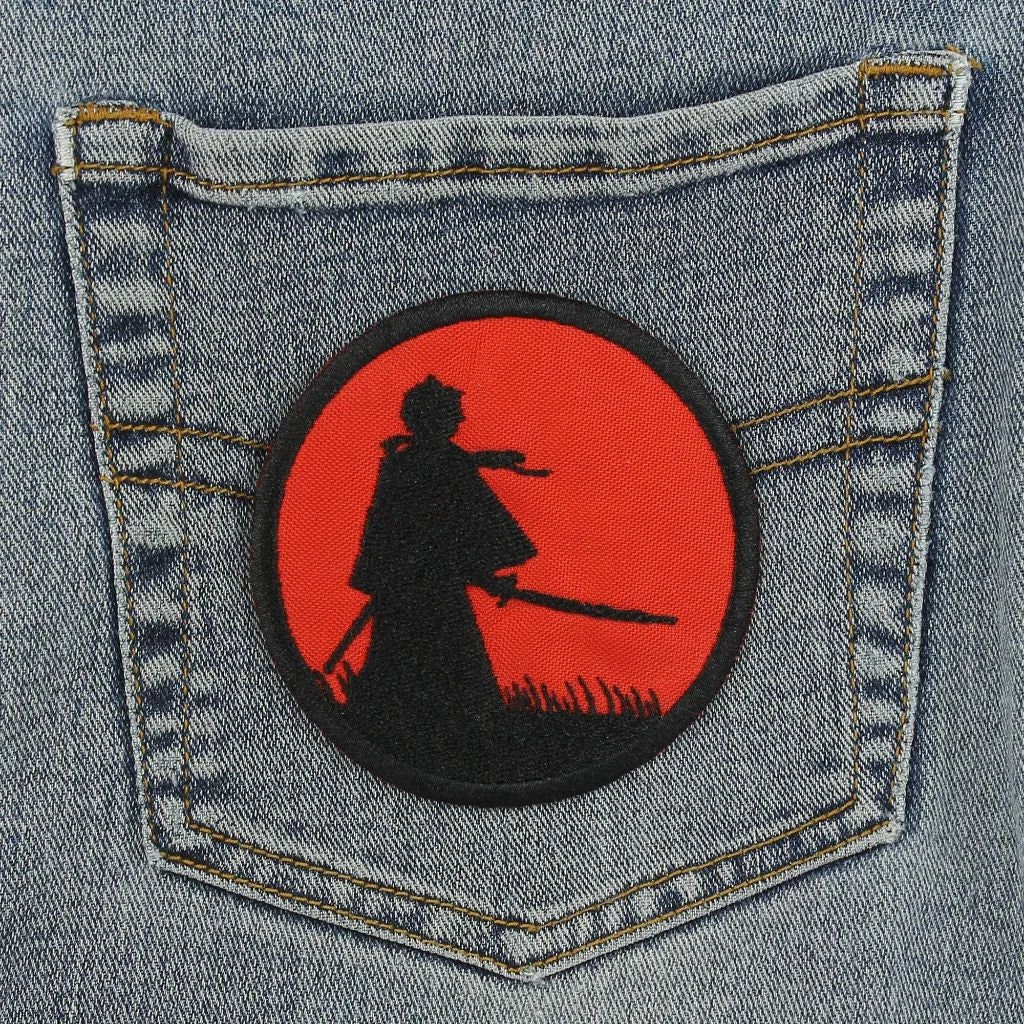 Patch écusson Brodé Samouraï Guerrier Arts Martiaux - Thermocollant