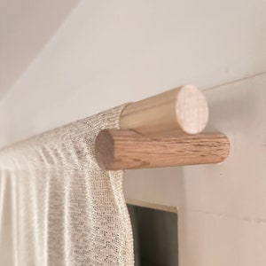 36&quot; Oak Noren Rod Set, with Holders