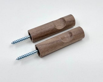 Walnut Noren Rod Holder, Set of Brackets