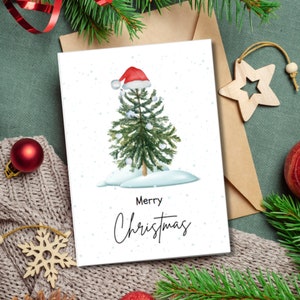 Christmas Card Digital Download Printable Christmas Tree Card