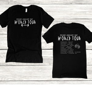 Fun Disney drinking around the world tee shirt, bachelor party at Disney shirt, bachelorette party at Disney shirt, drinking at Disney shirt