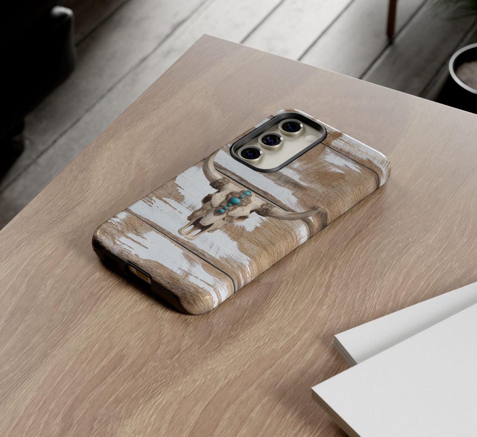 Tough Cases, Bull Skull Phone Case, Western Cowboy Cover, Turquoise ...