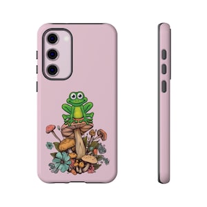 Frog and Mushroom Phone Case, Frog Phone Case, Mushroom Phone Case, Goblincore Phone Case, Cute Frog Phone Case, Iphone, Samsung Cottagecore