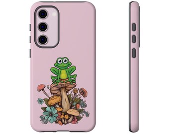 Kikker en Paddestoel Telefoonhoesje, Kikker Telefoonhoesje, Paddestoel Telefoonhoesje, Goblincore Telefoonhoesje, Schattige Kikker Telefoonhoesje, Iphone, Samsung Cottagecore