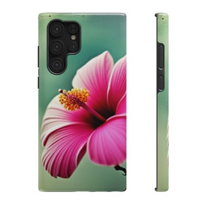 Floral Phone Case, Hibiscus Phone Case, Impact-Resistant, Iphone, Samsung, Galaxy Phone Case, Hibiscus Flower Case