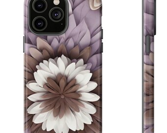 3D Boho bloem telefoonhoesje, 3D Boho Foral telefoonhoesje, Iphone, Samsung, bloemen telefoonhoesje, paarse bloemhoes, 3D bloemenhoesje