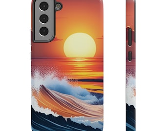 Ocean Sunset Phone Case, Ocean Sunset, Sunset Phone Case, Impact-Resistant, Iphone, Samsung, Galaxy Phone Case, Ocean Phone Case