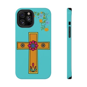 Cross Phone Case, Mexican Cross Phone Case, Impact-Resistant, Iphone, Samsung, Galaxy Phone Case, Spiritual Phone Case, Cross Case