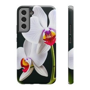 Orchid Phone Case, White Orchid, Floral Phone Case, Impact-Resistant, Iphone, Samsung, Galaxy Phone Case,
