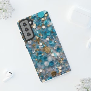 Glitter Case, Glittery Phone Case, Bling Case, Glitter Looking Case, Holiday Case, Iphone Case, Samsung Case, Blue Glitter Case
