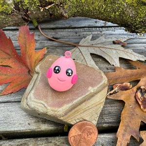 Pink sparkly polymer kawaii clay charm/necklace charm/keychain charm/backpack charm etc.