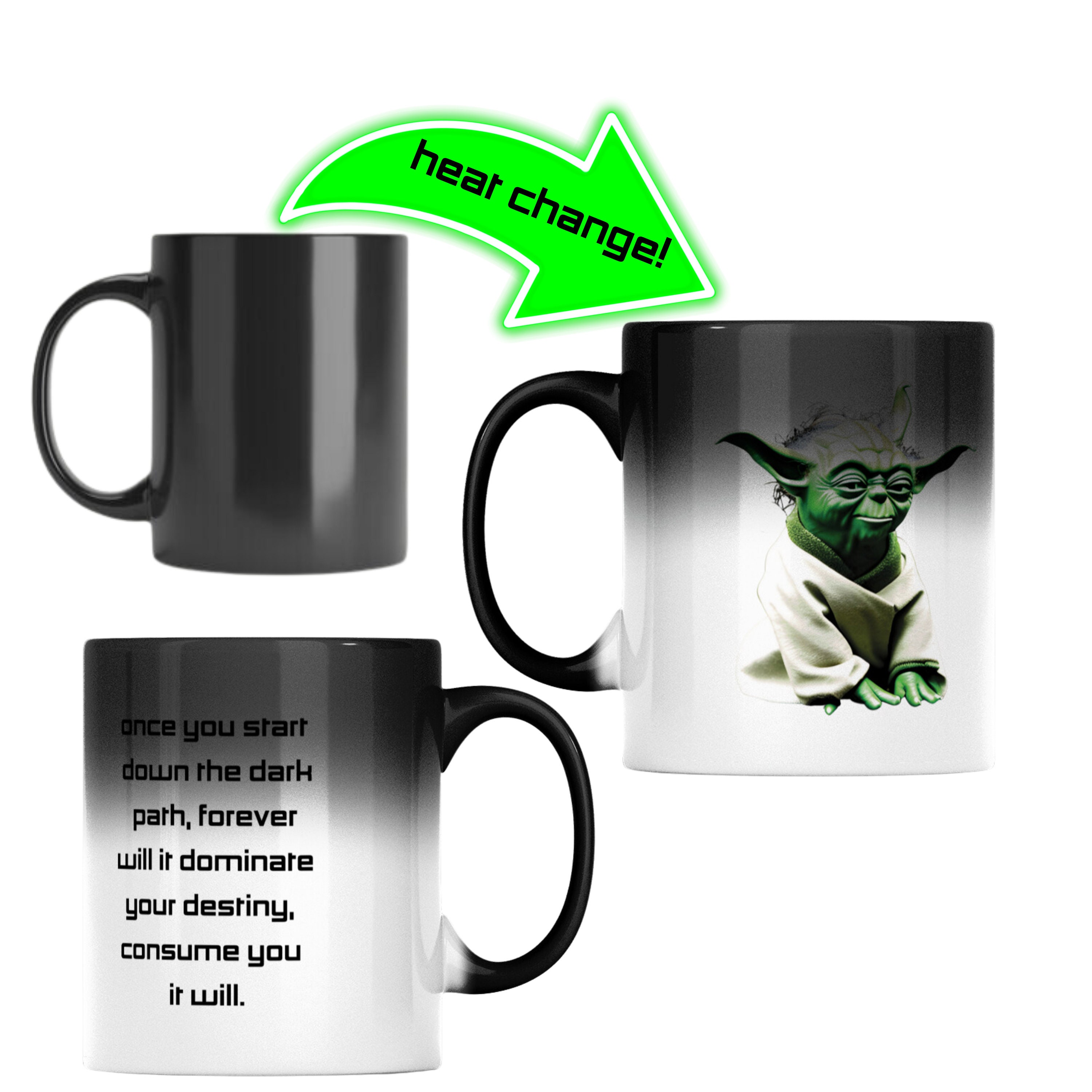 Star Wars Lightsaber Heat Reveal Mug color change coffee cup sensitive  morphing mugs Episode VII - AliExpress
