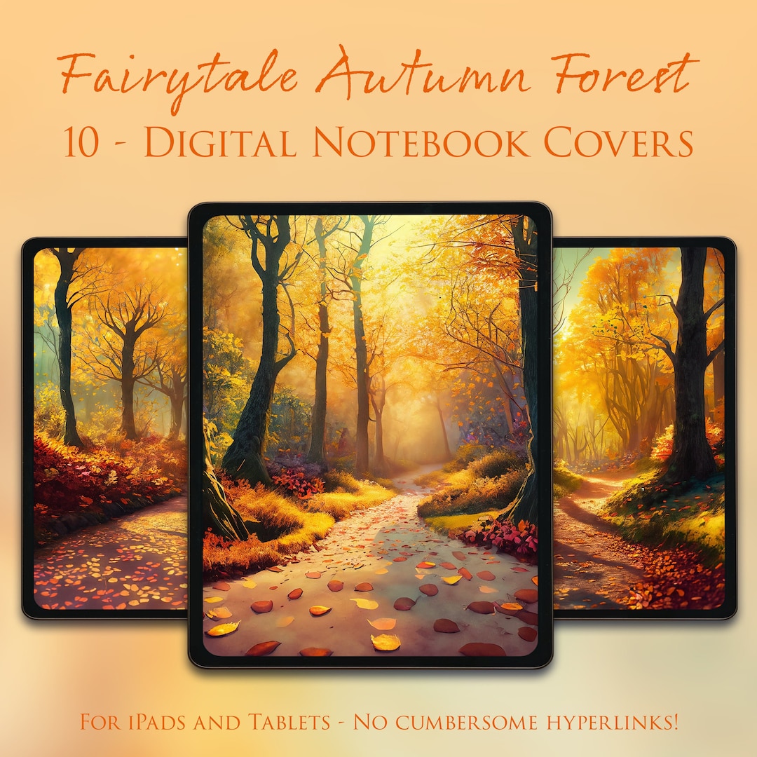 10 Covers - for Goodnotes Digital Notebook Journal - Fairytale Autumn ...