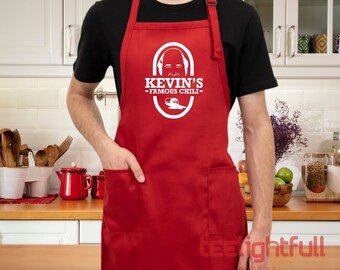 Kevins berühmte Chili-Schürze, Büro-Kevin-Schürze, Kevin-Chili-Schürze, lustige Kochschürze, lustige Kochschürze, lustige Küchenschürze, Büro-Serien-Schürze