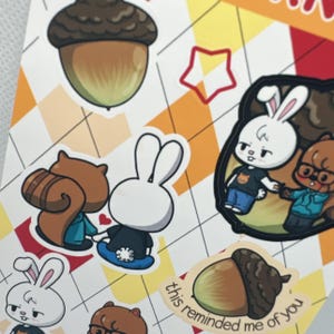 Folha de adesivos - Minsung "Acorns" - SKZOO Kpop