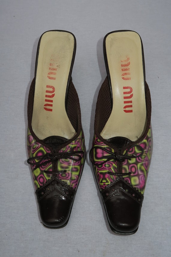 Miu Miu Holographic Mule (IT 35) - Authentic Miu M