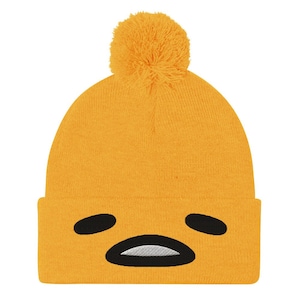 Embroidered Warm Winter Cuffed Pom-Pom Beanie - Multiple Options
