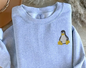 Linux Sweatshirt, Embroidered Sweater, PC Sweatshirt, PC Programmer Gift, Linux Apparel, PC Engineer Sweatshirt, Cute Sweatshirts