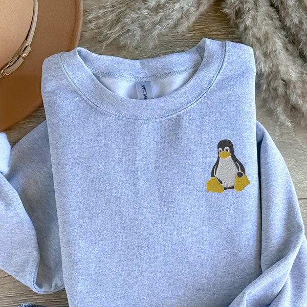 Linux Sweatshirt, Embroidered Sweater, PC Sweatshirt, PC Programmer Gift, Linux Apparel, PC Engineer Sweatshirt, Cute Sweatshirts