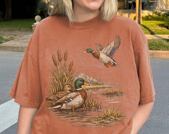 Duck Hunting Comfort Colors® Unisex Shirt, Duck Hunting Season Tee, Duck Season Shirt, Painted Mallard Ducks T-Shirt, Duck Themed Apparel