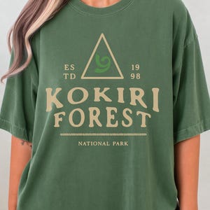 Kokiri Forest National Park Comfort Colors Unisex T-Shirt, Video Game Inspired Forest Shirt - Multiple Colors