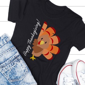 Happy Thanksgiving Youth Short Sleeve T-Shirt, Thanksgiving Kids Shirt, Youth Thanksgiving Kids T-Shirt, Cute Thanksgiving Shirt for Kids