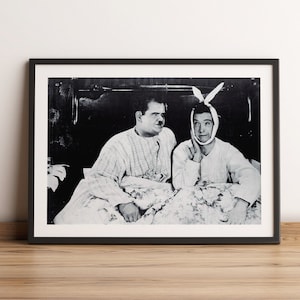 Joey and Chandler&#39;s Friends Wall Art Poster, Laurel & Hardy, Vintage Photo Print from Chandler&#39;s Apartment, Friends Poster, Friends Decor