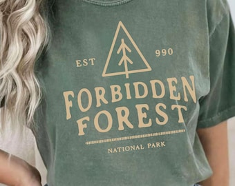 Forbidden Forest National Park Comfort Colors Unisex T-Shirt, Fantasy Book Lover Shirt, Bookish T-Shirts - Multiple Colors