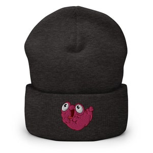 Morph Hat, Embroidered Warm Winter Cuffed Beanie, Theme Park Hat