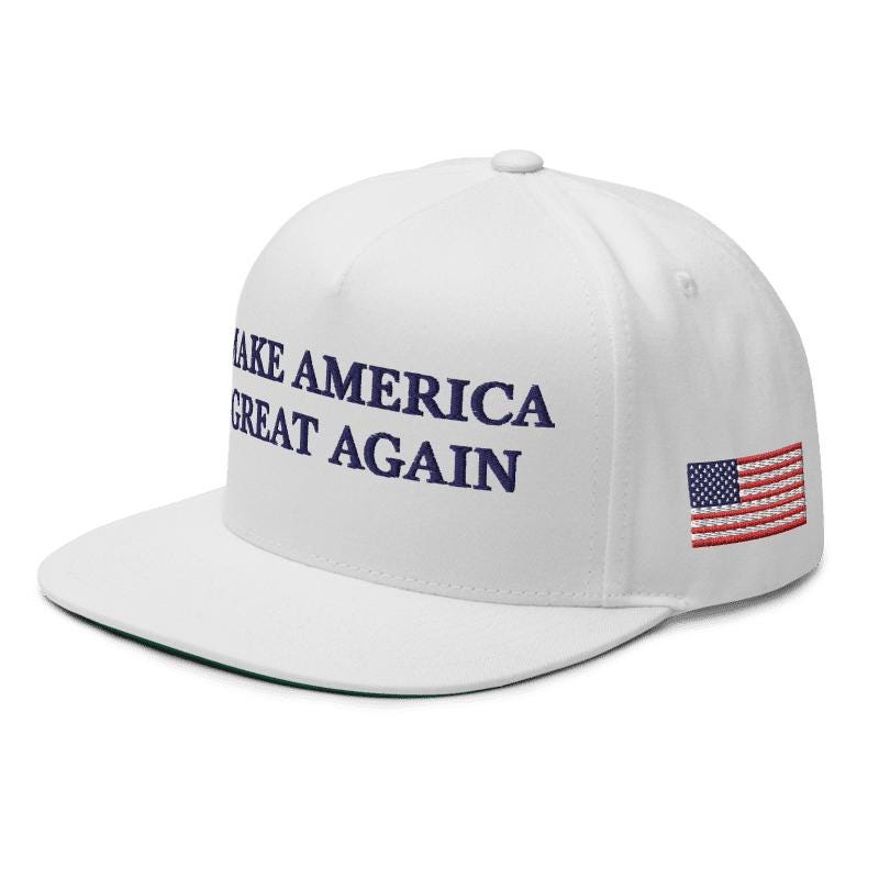Cappello Trump 2024 'Never Surrender' MAGA – Berretto In Cotone Con Bandiera USA, Regolabile, Nero E Oro