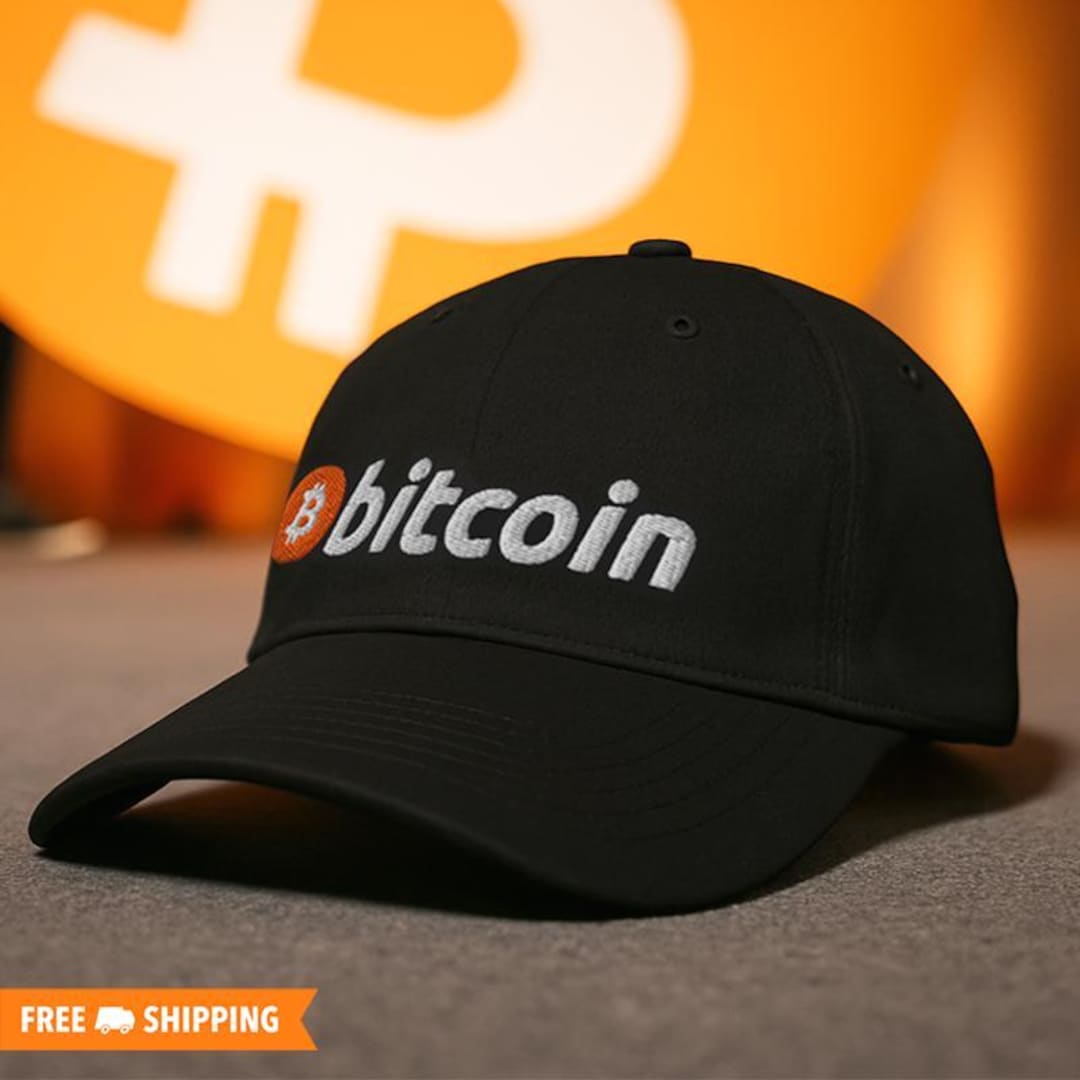 Bitcoin Merch Mens Baseball Caps Embroidered Bitcoin BTC Adjustable Dad Hat  Washed Cotton Adjustable Baseball Cap